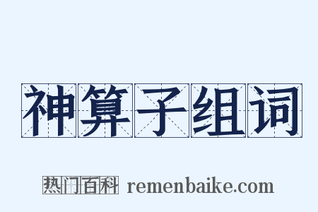 神算子组词是什么意思的图片